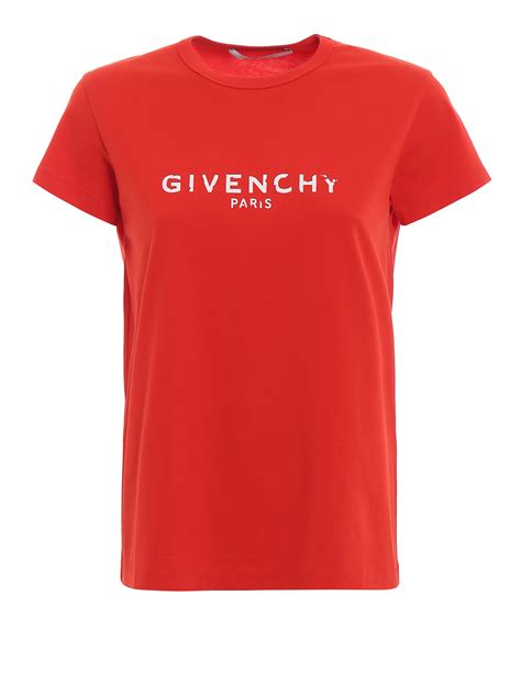 givenchy t shirt red white print|givenchy t shirt euro.